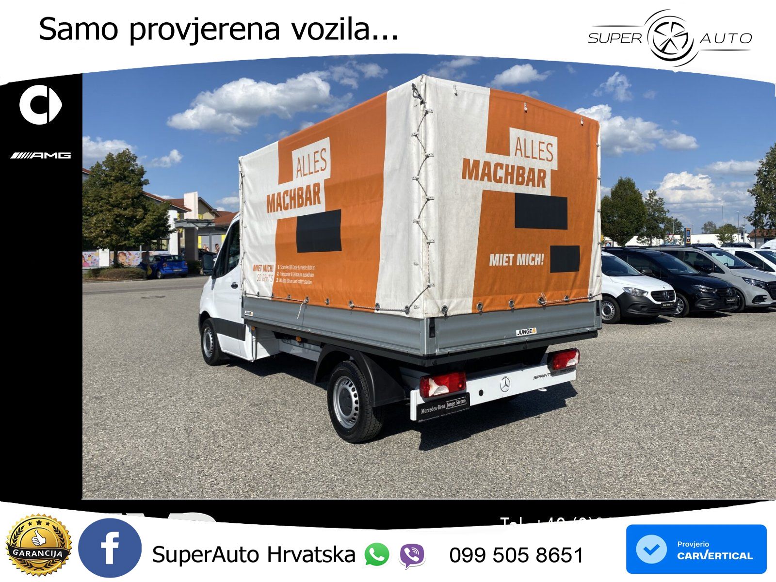 Mercedes-Benz Sprinter 315 CDI Pritsche Plane Klima Tempomat 150 KS