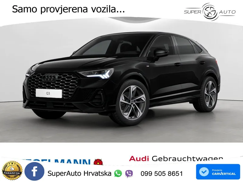 Audi Q3 Sportback 35 TFSI (150 KS) S tronic S line LED+GR SJED+ACC