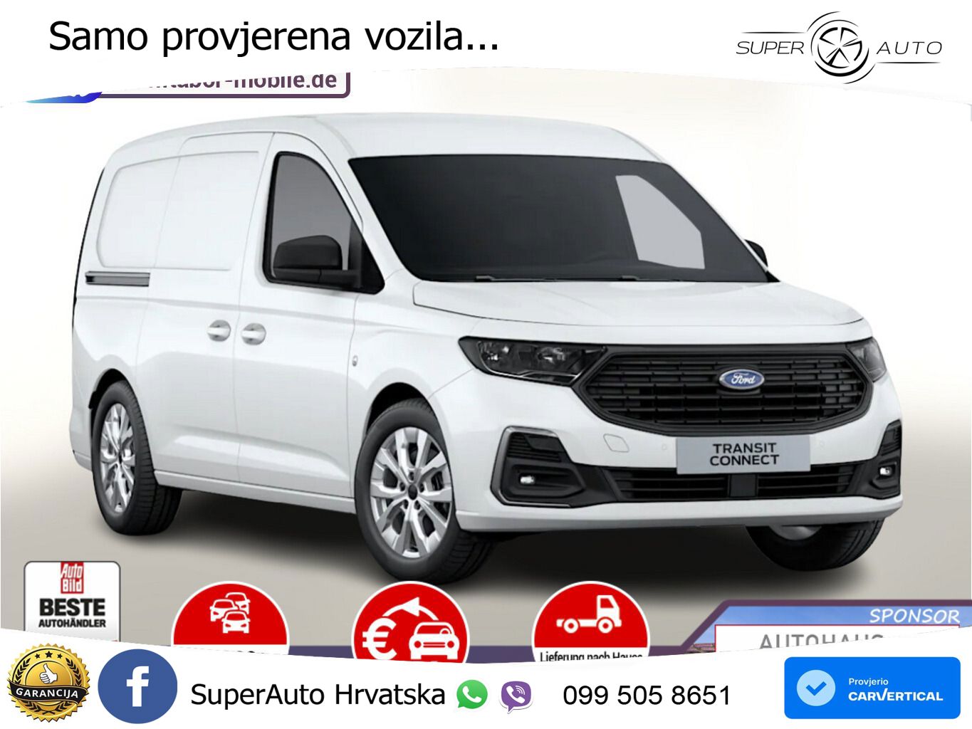 Ford Transit Connect Aut L2 Limited ACC Kam UVP-26%* 122 KS