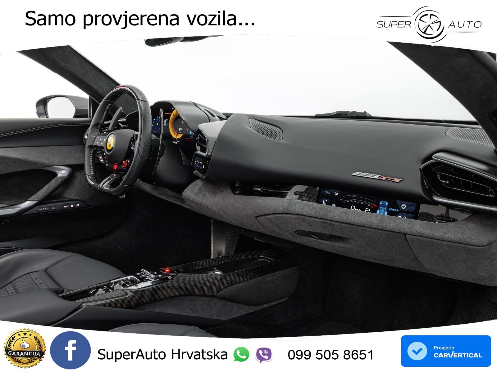 Ferrari 296 GTS 3.0 V6 (830 KS) F1 DCT LED+GR SJED+ACC