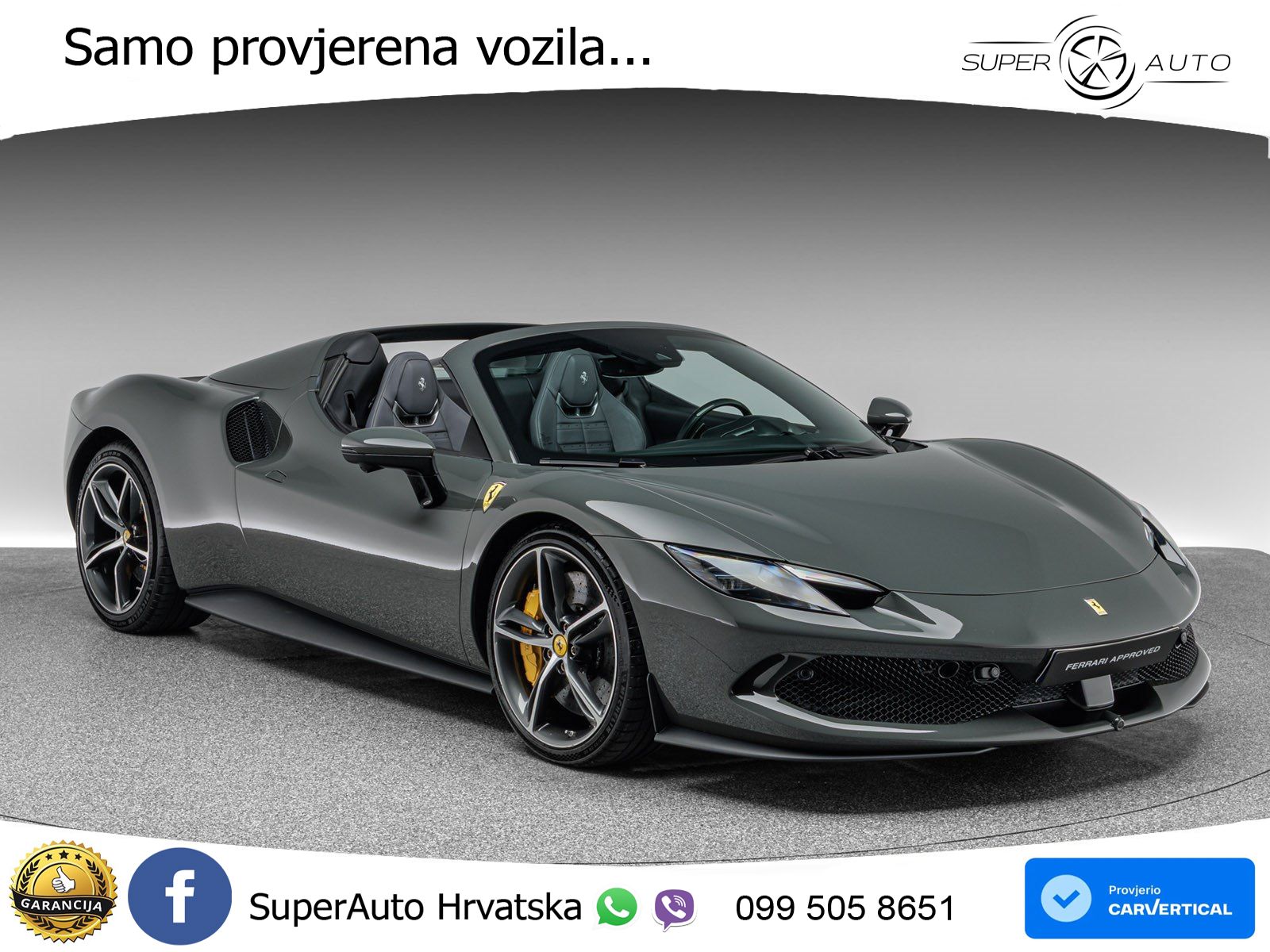 Ferrari 296 GTS 3.0 V6 (830 KS) F1 DCT LED+GR SJED+ACC