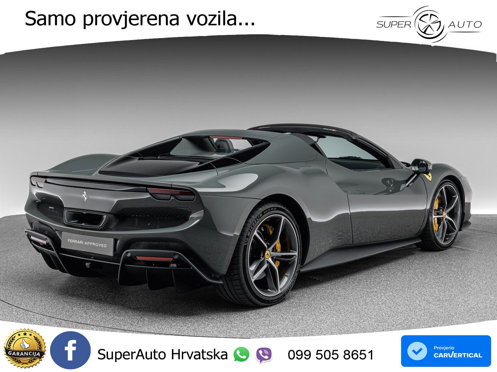 Ferrari 296 GTS 3.0 V6 (830 KS) F1 DCT LED+GR SJED+ACC