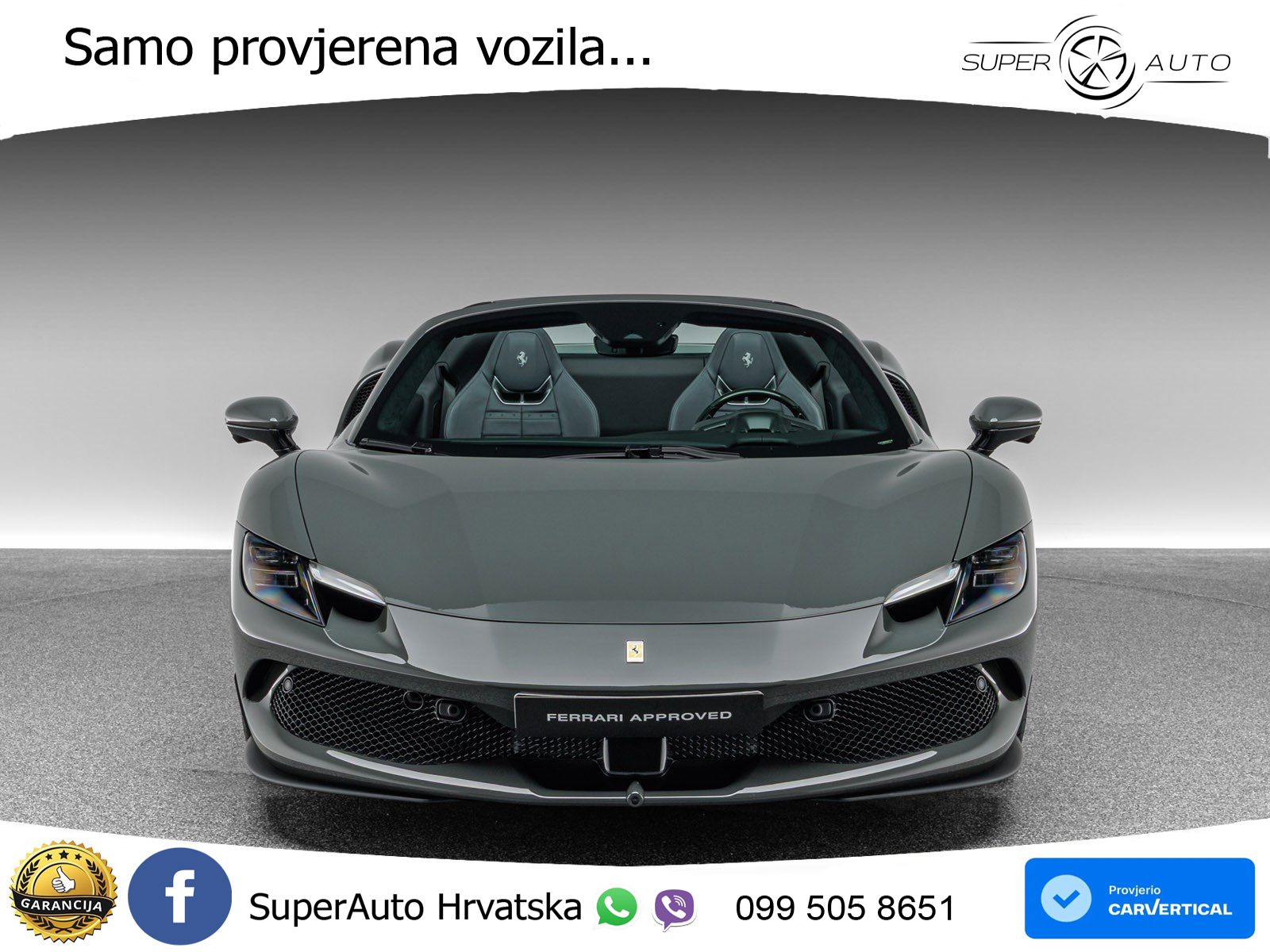 Ferrari 296 GTS 3.0 V6 (830 KS) F1 DCT LED+GR SJED+ACC