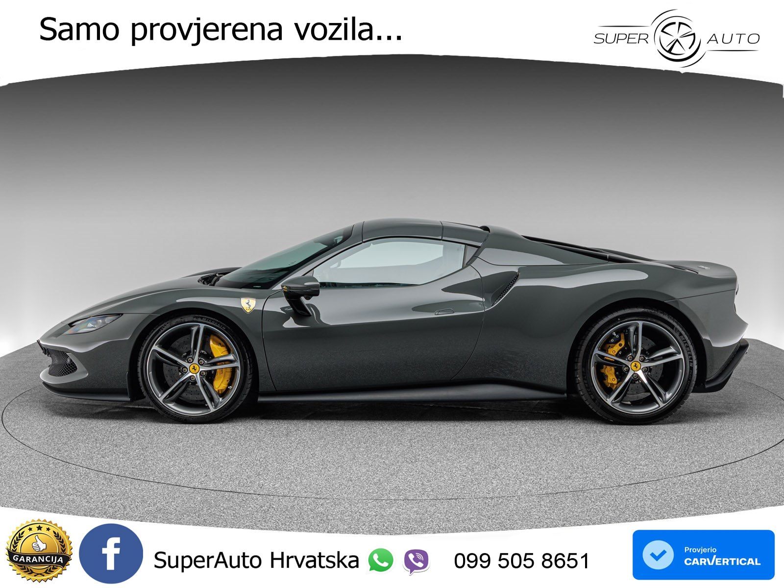Ferrari 296 GTS 3.0 V6 (830 KS) F1 DCT LED+GR SJED+ACC