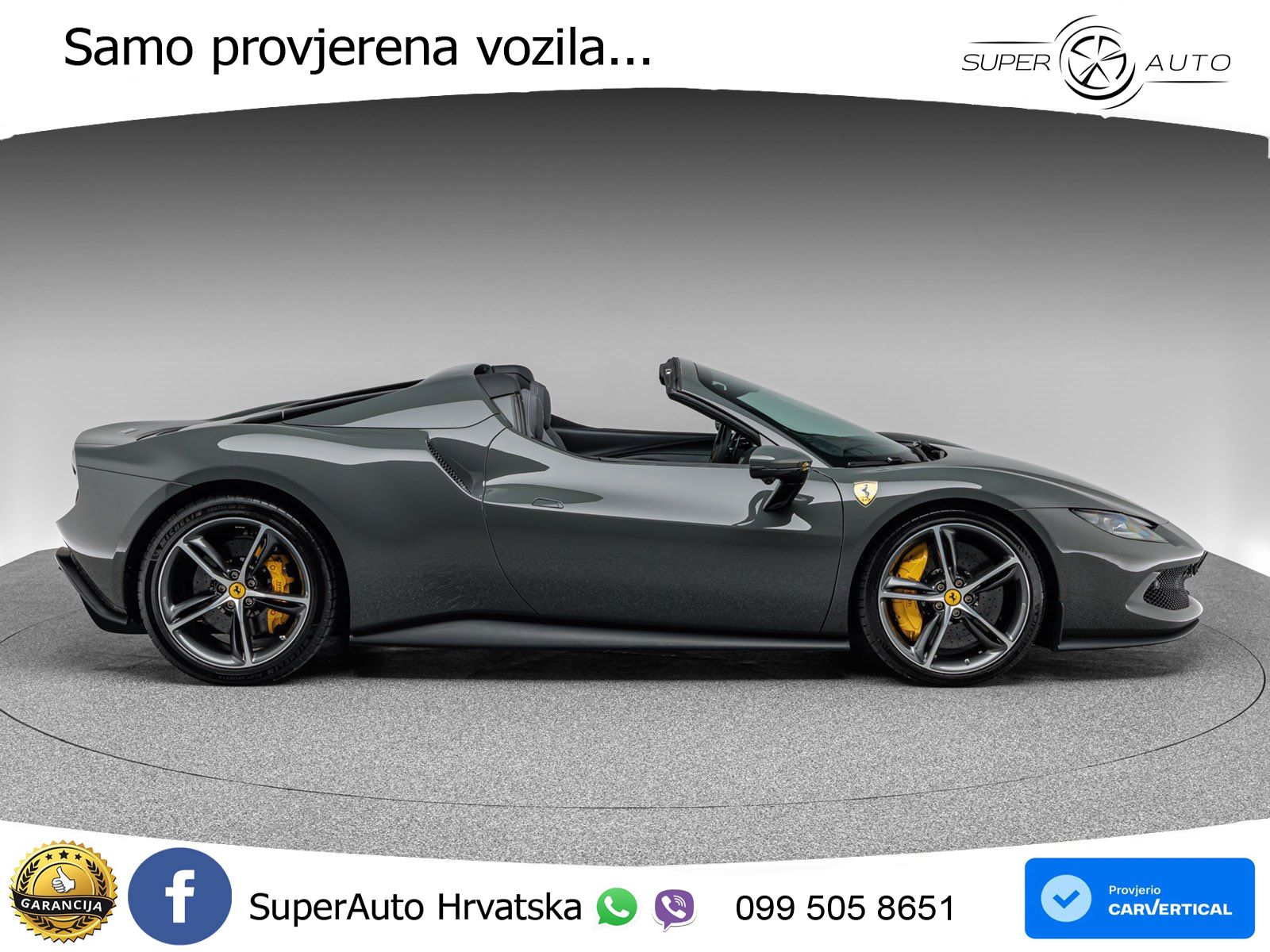 Ferrari 296 GTS 3.0 V6 (830 KS) F1 DCT LED+GR SJED+ACC