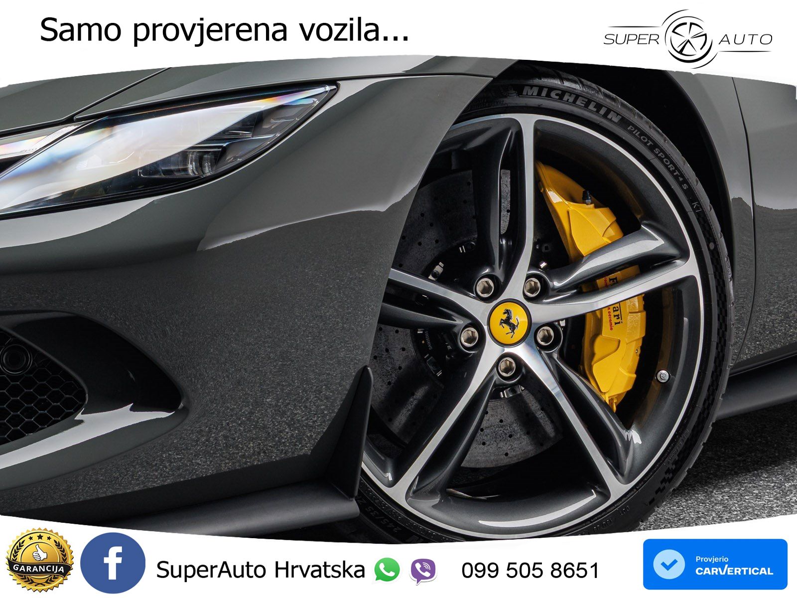 Ferrari 296 GTS 3.0 V6 (830 KS) F1 DCT LED+GR SJED+ACC