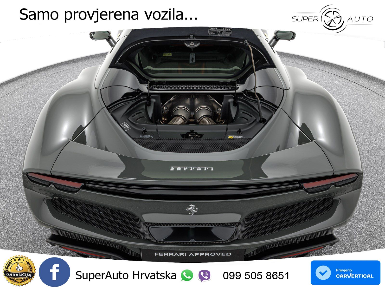 Ferrari 296 GTS 3.0 V6 (830 KS) F1 DCT LED+GR SJED+ACC