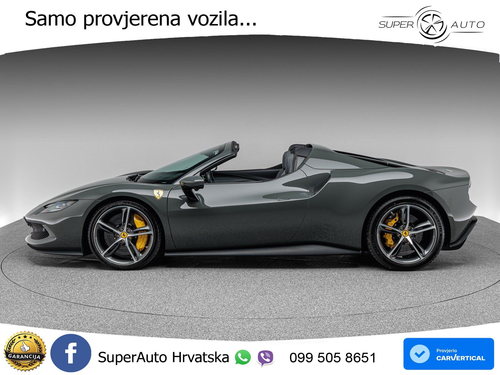Ferrari 296 GTS 3.0 V6 (830 KS) F1 DCT LED+GR SJED+ACC