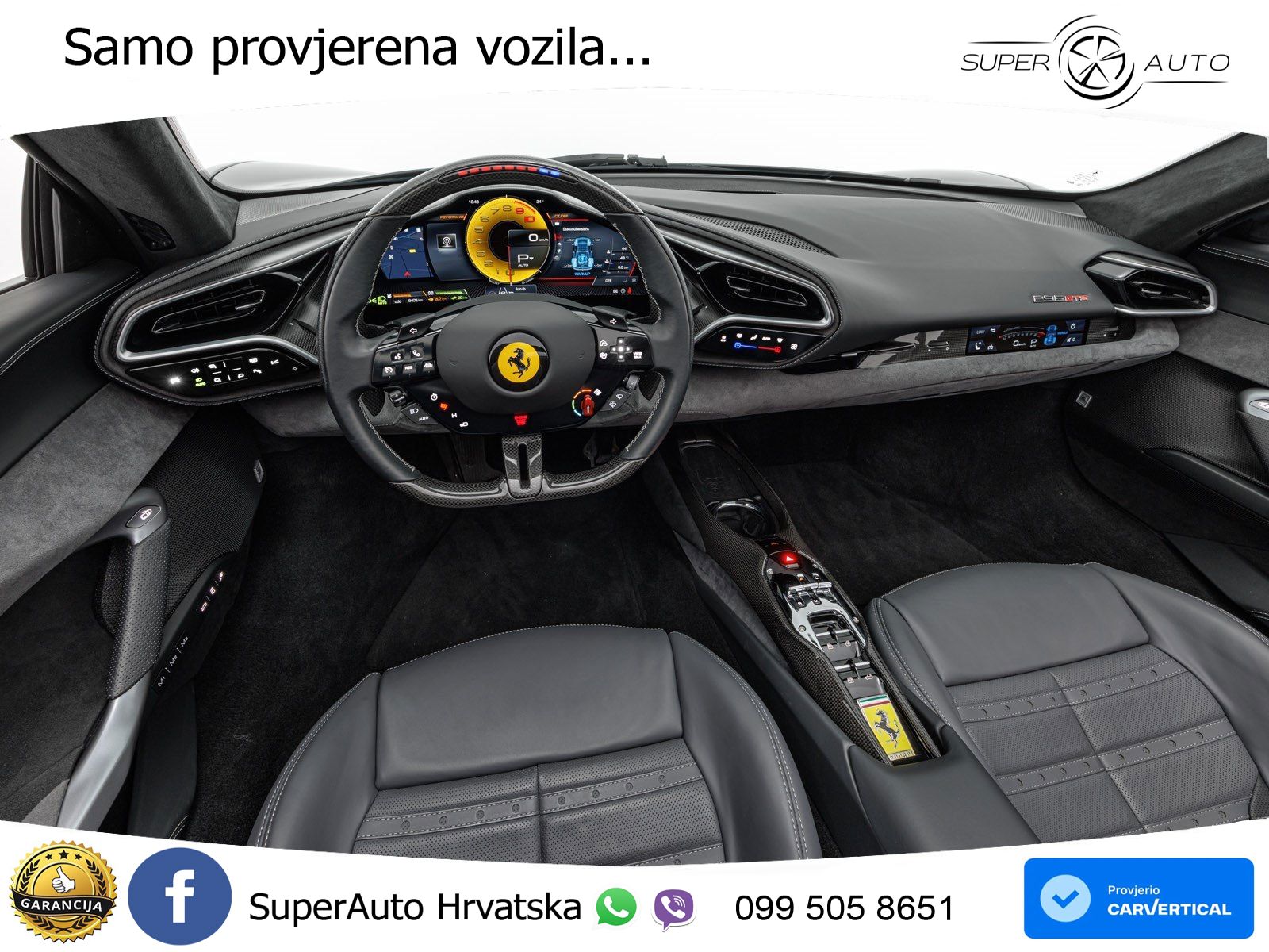 Ferrari 296 GTS 3.0 V6 (830 KS) F1 DCT LED+GR SJED+ACC