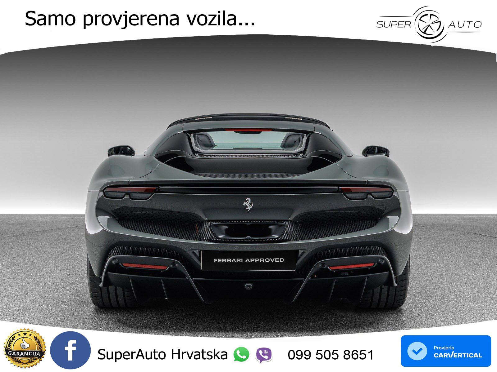 Ferrari 296 GTS 3.0 V6 (830 KS) F1 DCT LED+GR SJED+ACC