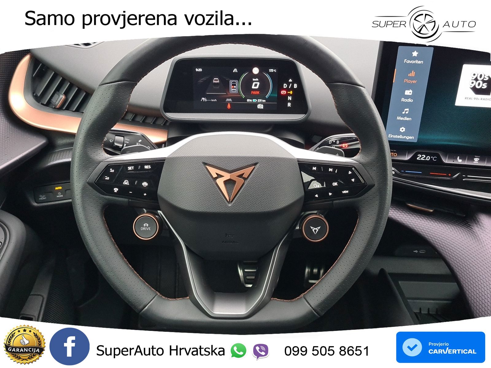 Cupra Tavascan 82 kWh (286 KS) LED+GR SJED+ACC