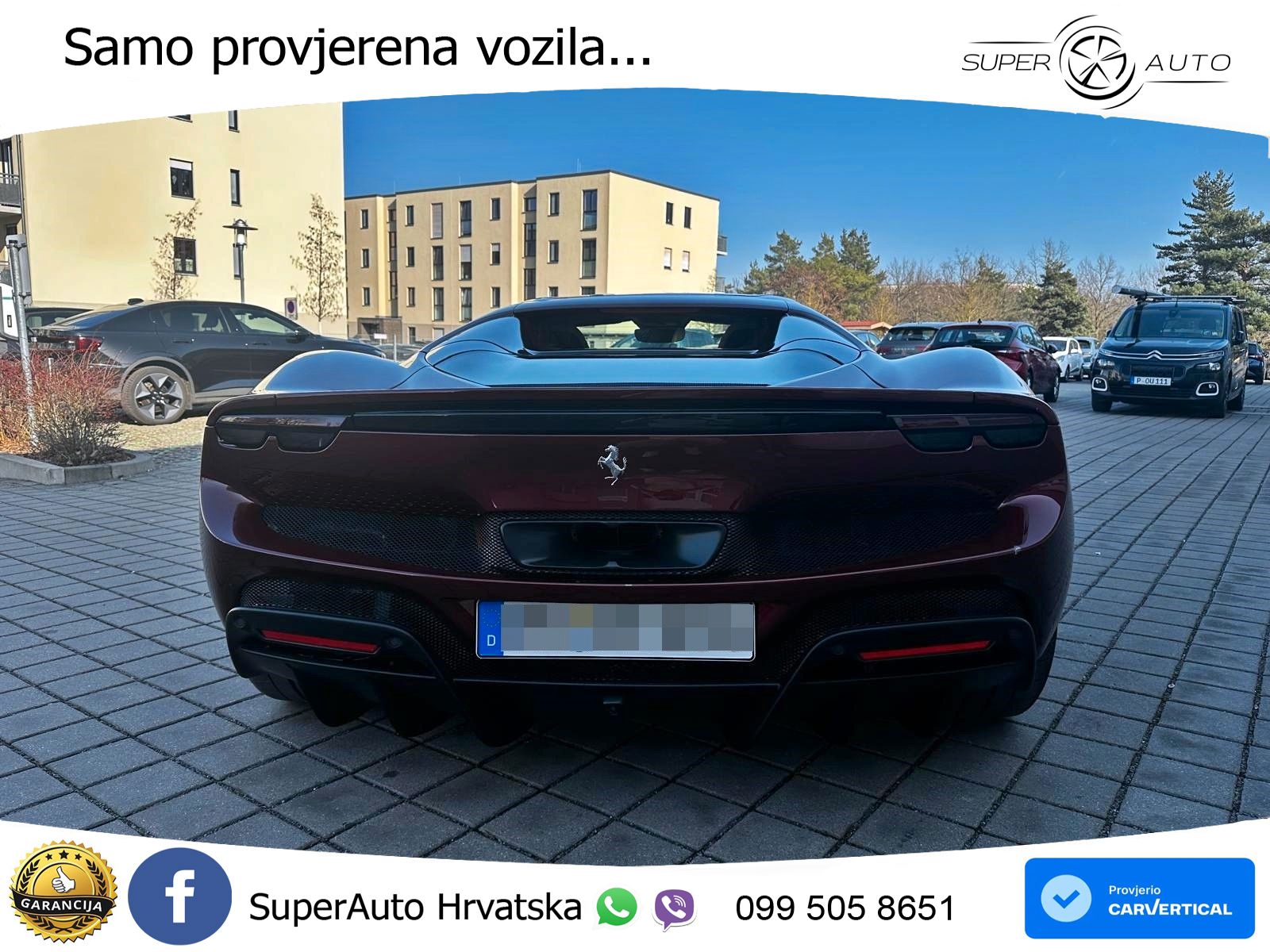 Ferrari 296 GTS 3.0 V6 (830 KS) F1 DCT LED+GR SJED+ACC