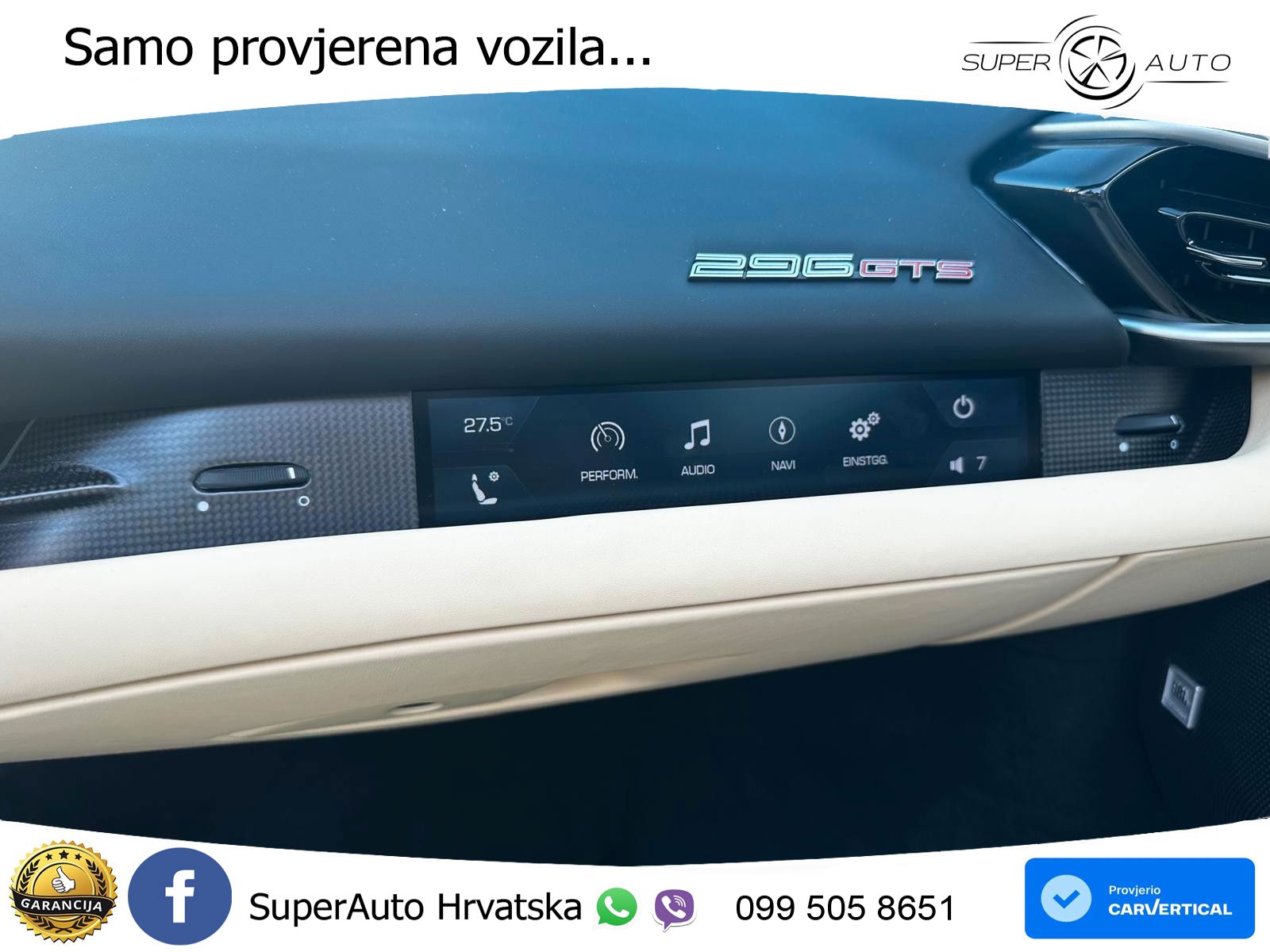 Ferrari 296 GTS 3.0 V6 (830 KS) F1 DCT LED+GR SJED+ACC