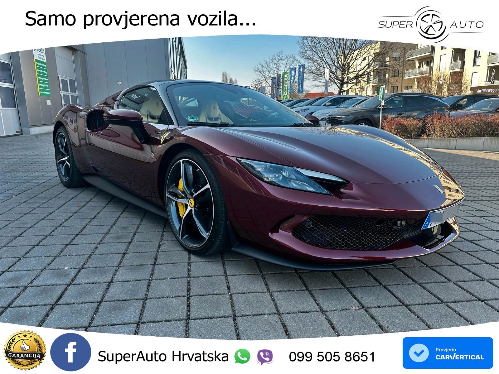 Ferrari 296 GTS 3.0 V6 (830 KS) F1 DCT LED+GR SJED+ACC