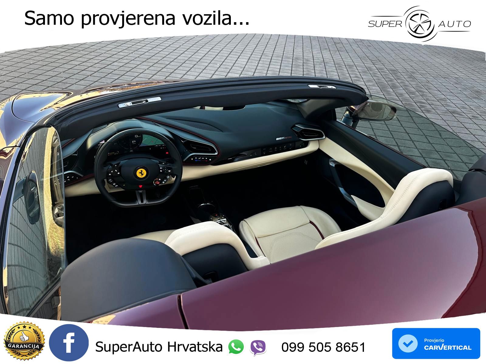Ferrari 296 GTS 3.0 V6 (830 KS) F1 DCT LED+GR SJED+ACC