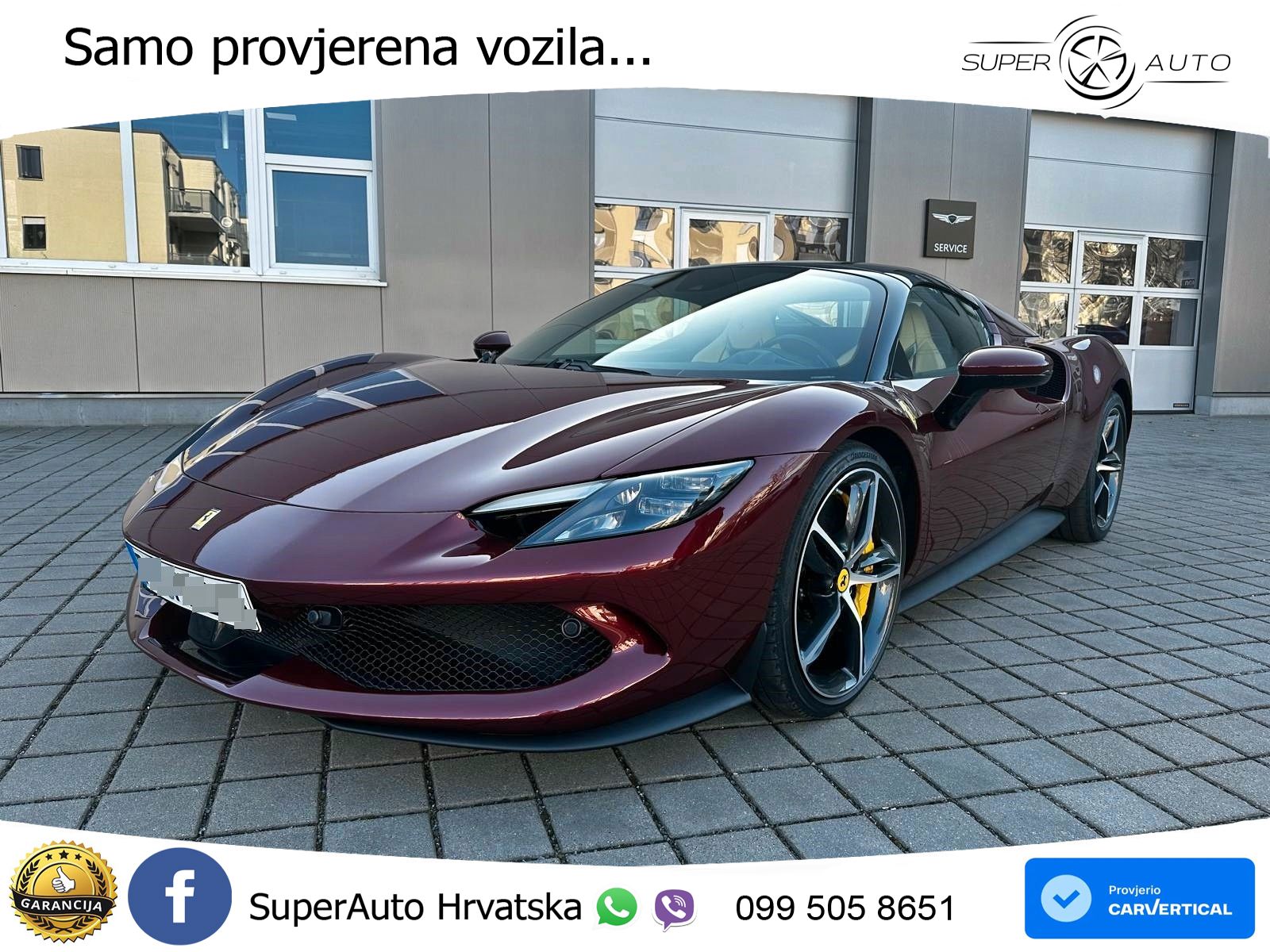 Ferrari 296 GTS 3.0 V6 (830 KS) F1 DCT LED+GR SJED+ACC