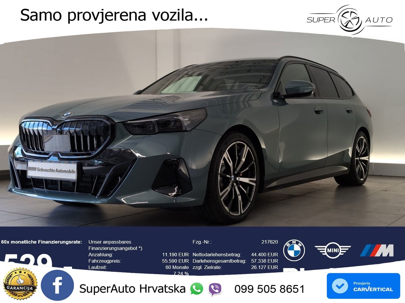 BMW 520d Touring (197 KS) xDrive Steptronic M Sport LED+GR SJED+ACC