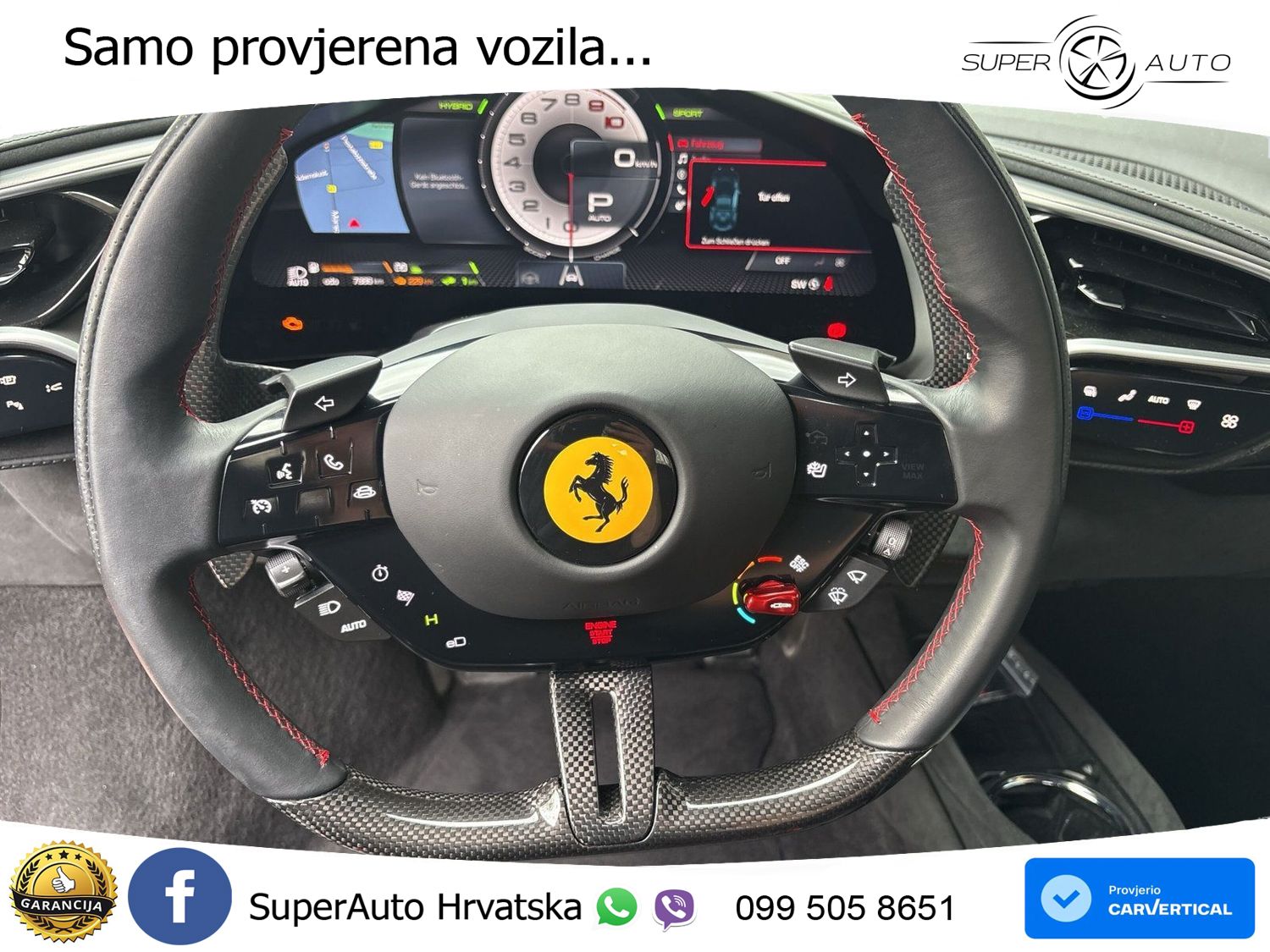 Ferrari 296 GTB 3.0 V6 (830 KS) F1 DCT LED+GR SJED+ACC