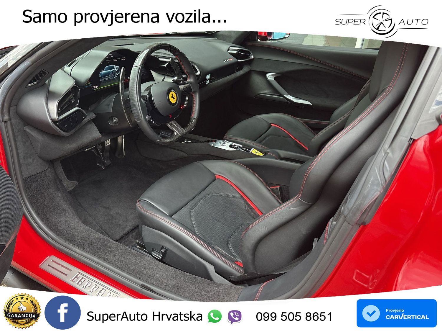 Ferrari 296 GTB 3.0 V6 (830 KS) F1 DCT LED+GR SJED+ACC