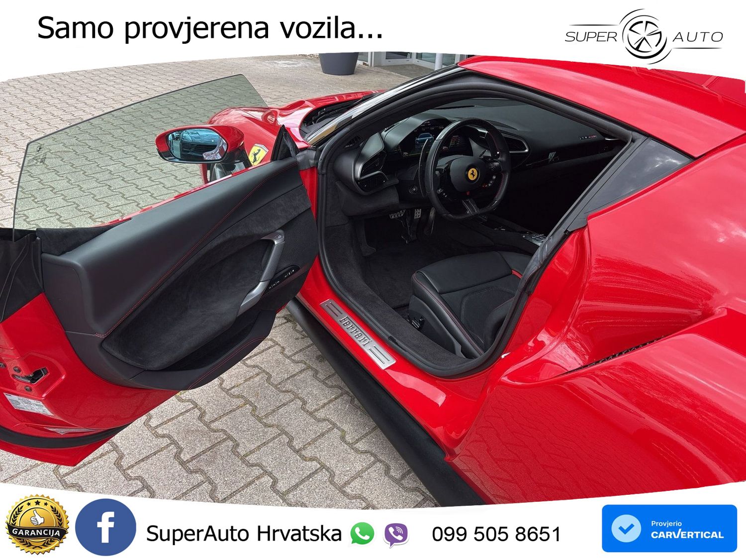 Ferrari 296 GTB 3.0 V6 (830 KS) F1 DCT LED+GR SJED+ACC