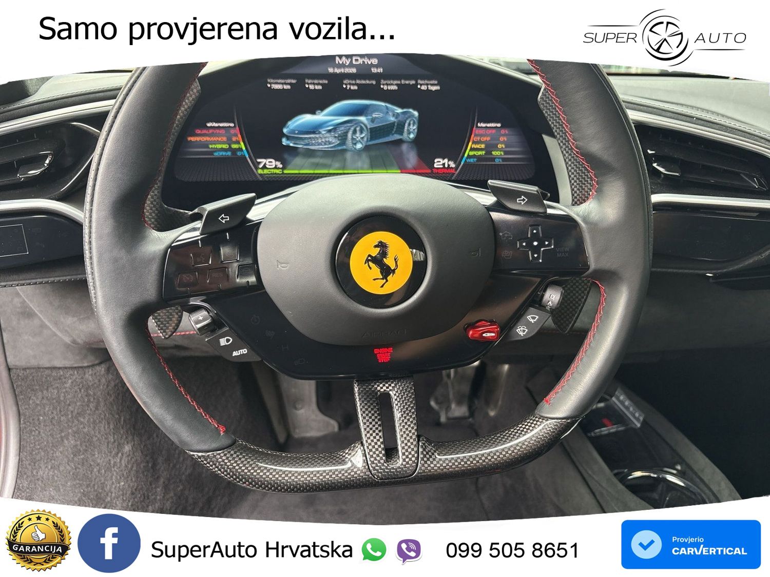 Ferrari 296 GTB 3.0 V6 (830 KS) F1 DCT LED+GR SJED+ACC