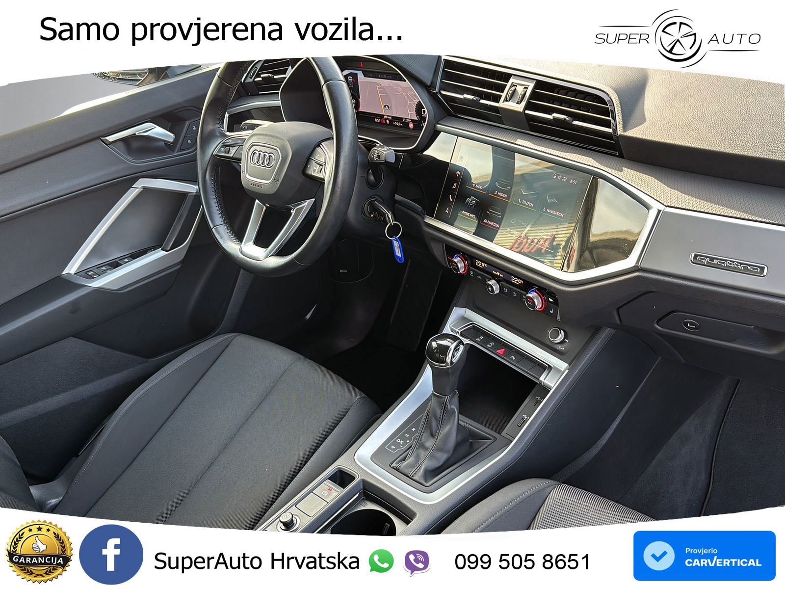 Audi Q3 40 TDI (190 KS) quattro S tronic advanced LED+GR SJED+ACC