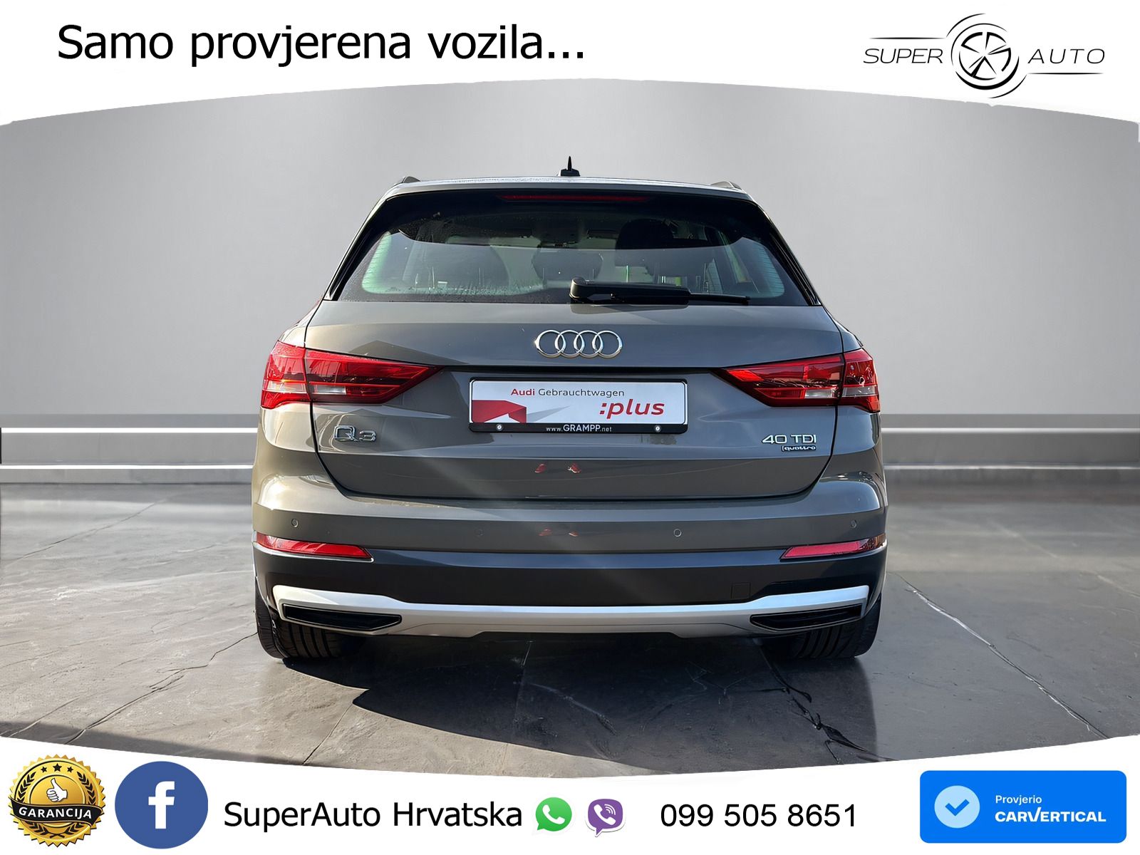 Audi Q3 40 TDI (190 KS) quattro S tronic advanced LED+GR SJED+ACC