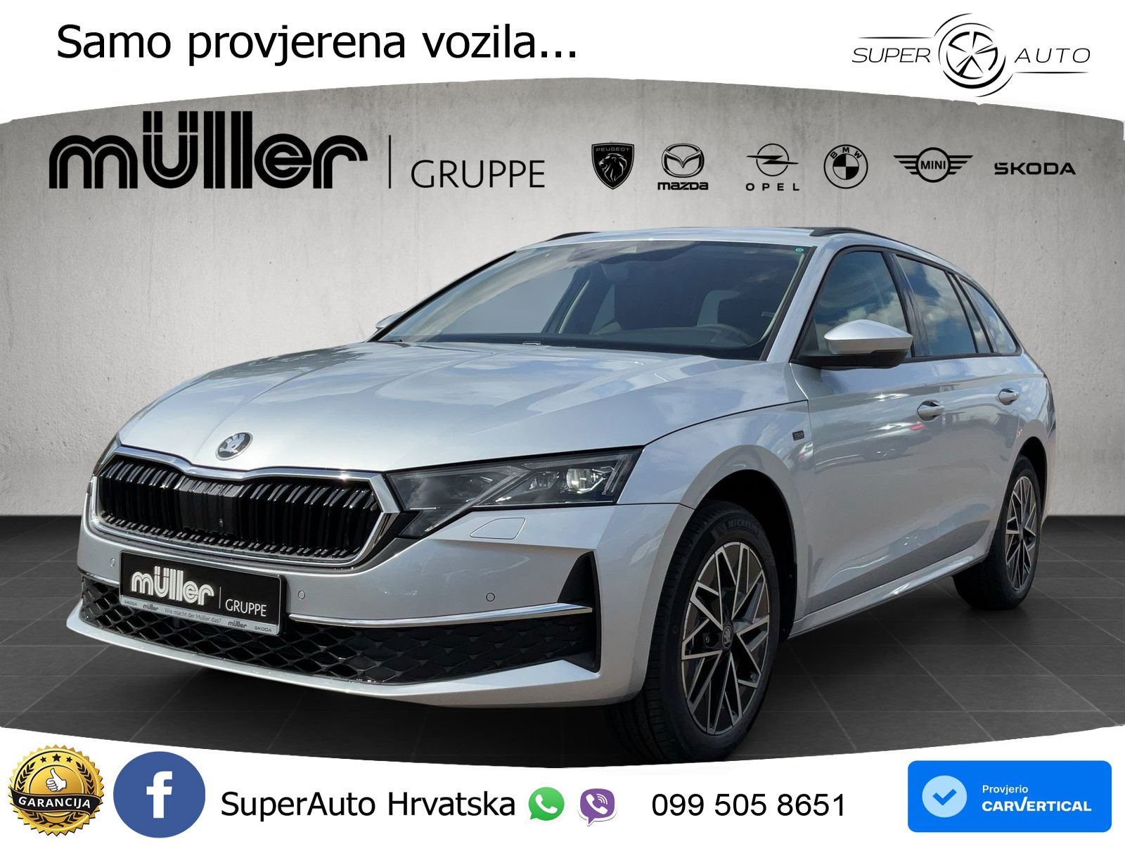 Škoda Octavia Combi 2.0 TDI (150 KS) DSG LED+GR SJED+ACC