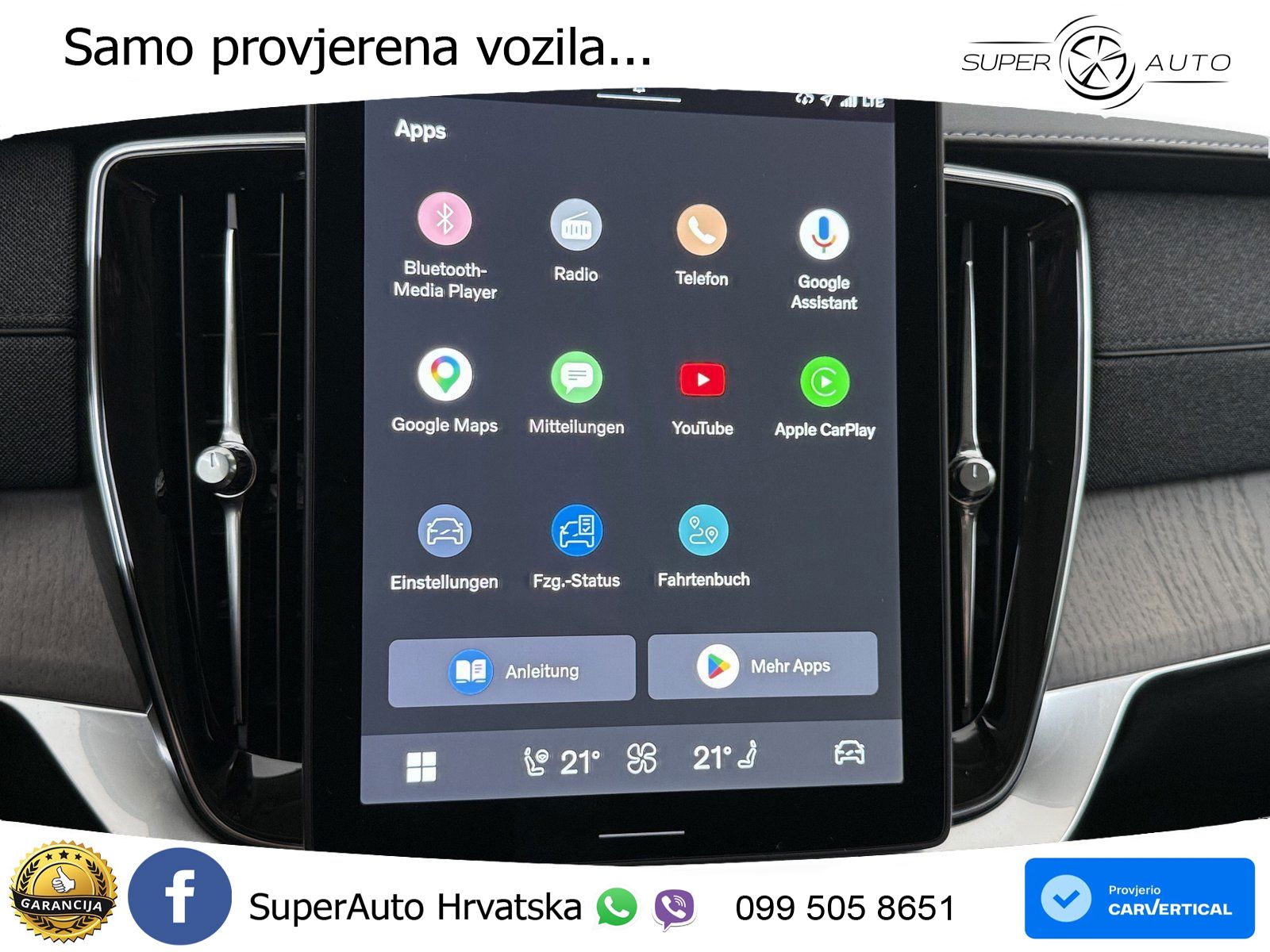 Volvo XC90 2.0 B5 AWD Automatic ZRAČNI+ACC+GR SJED+KAM+PANO