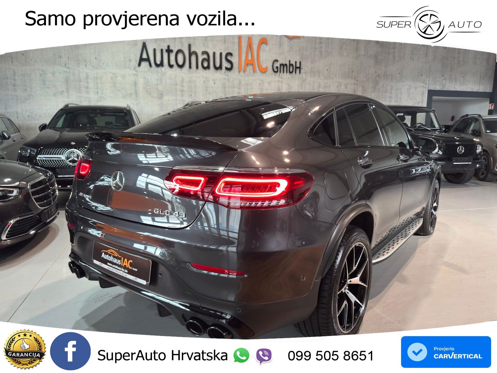 Mercedes AMG GLC 43 V6 (390 KS) 4MATIC TCT ZRAČNI+ACC+GR SJED+KAM+PANO