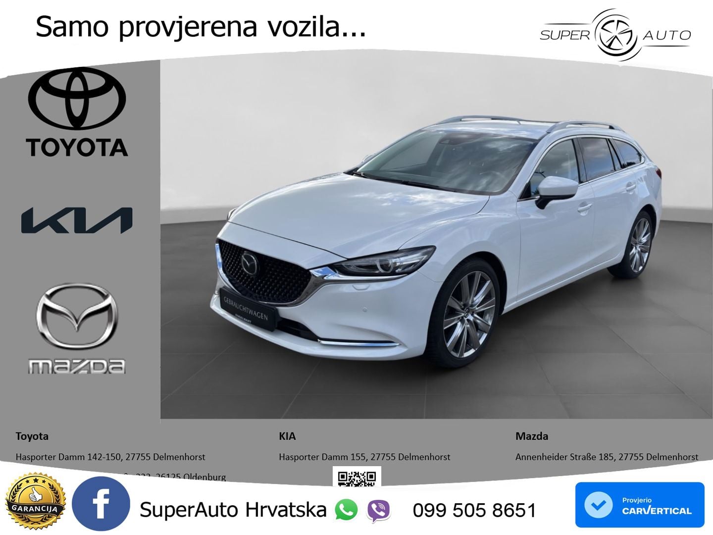Mazda 6 Sport Combi 2.0 SKYACTIV-G (165 KS) SKYACTIV-Drive MATRIX+GR SJED+KAM