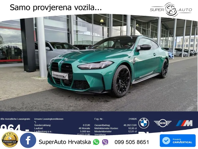 BMW M4 Competition 3.0 (530 KS) xDrive Steptronic LED+GR SJED+ACC