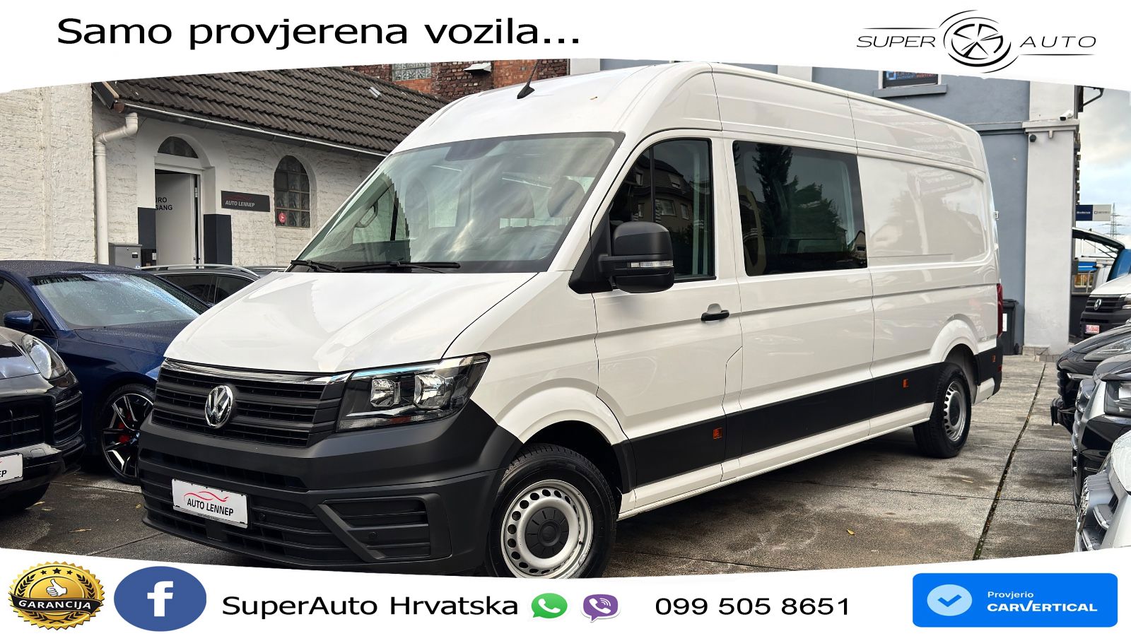 Volkswagen Crafter 35 PLUS*DOKA*Lang Hochdach*6-SITZER*AHK 140 KS