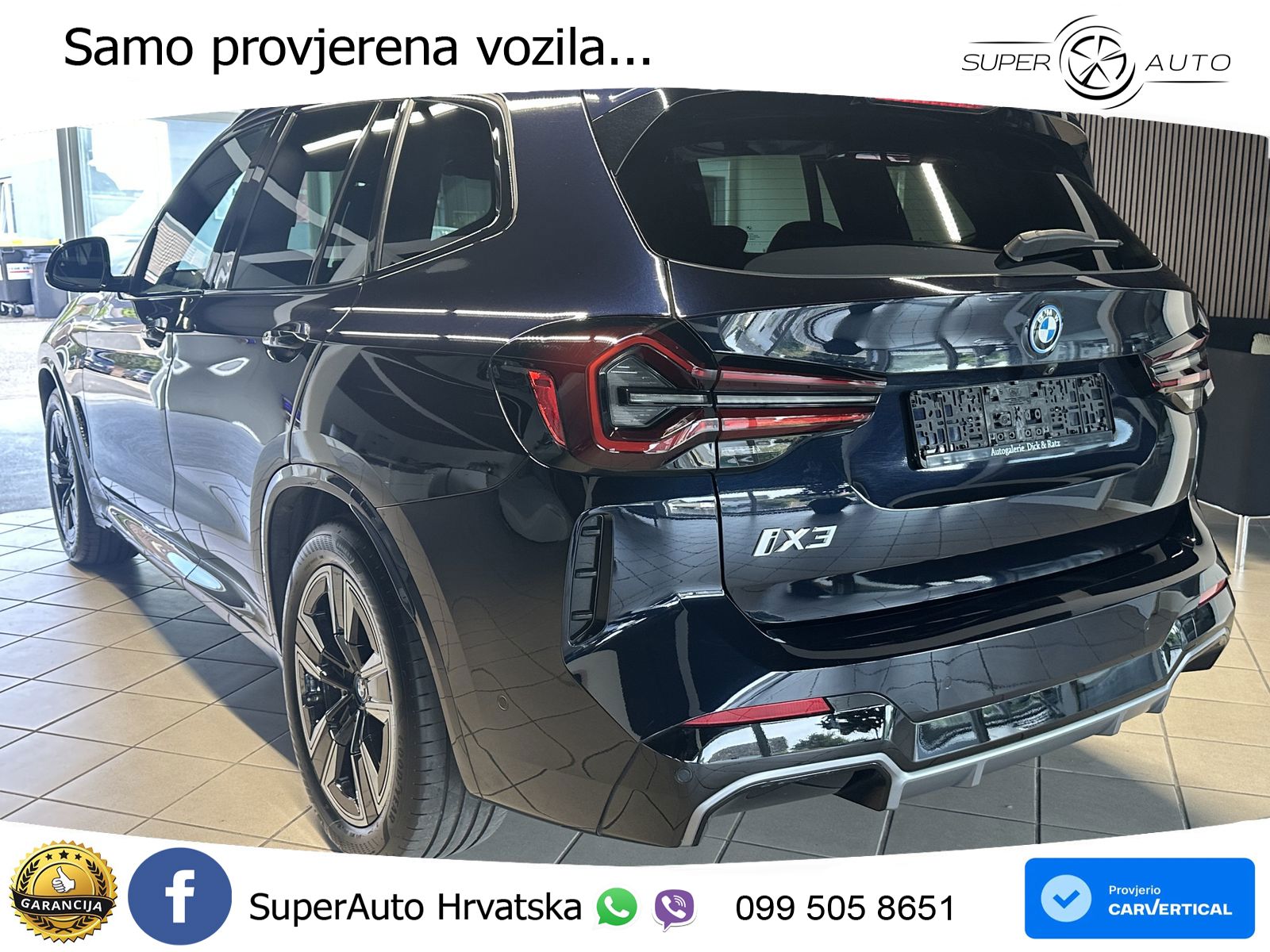 BMW iX3 80 kWh (286 KS) M Sport LED+GR SJED+ACC