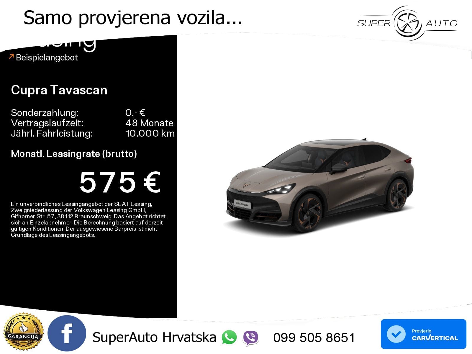 Cupra Tavascan 82 kWh (340 KS)  4WD VZ LED+GR SJED+ACC