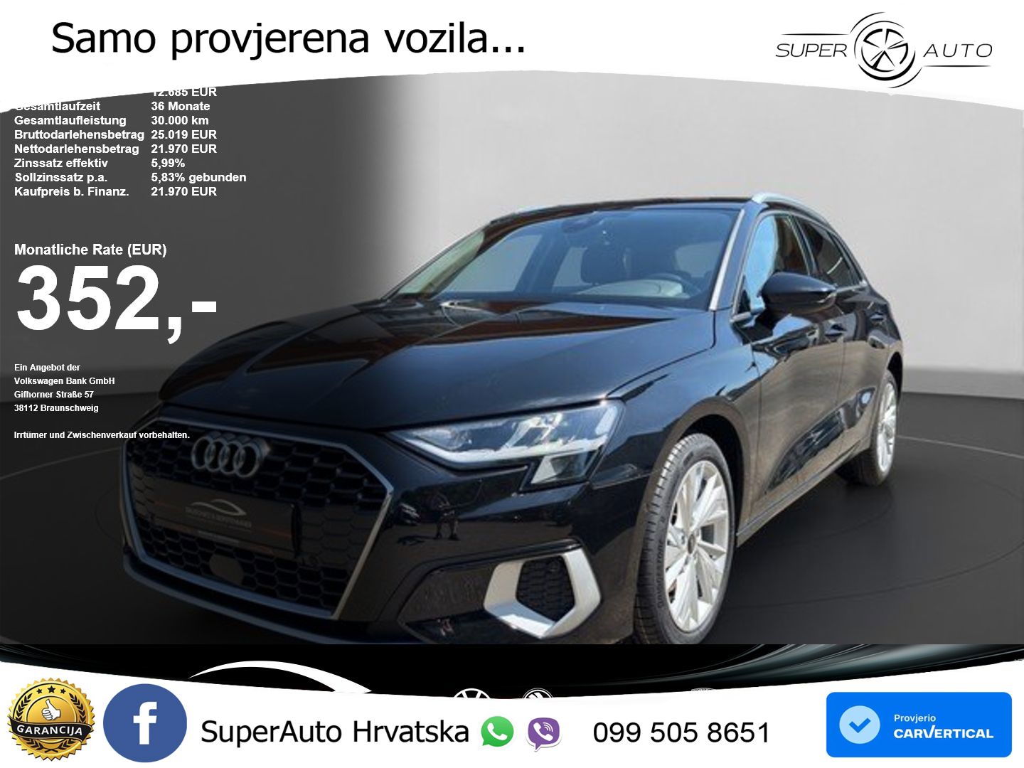 Audi A3 35 TDI (150 KS) S tronic