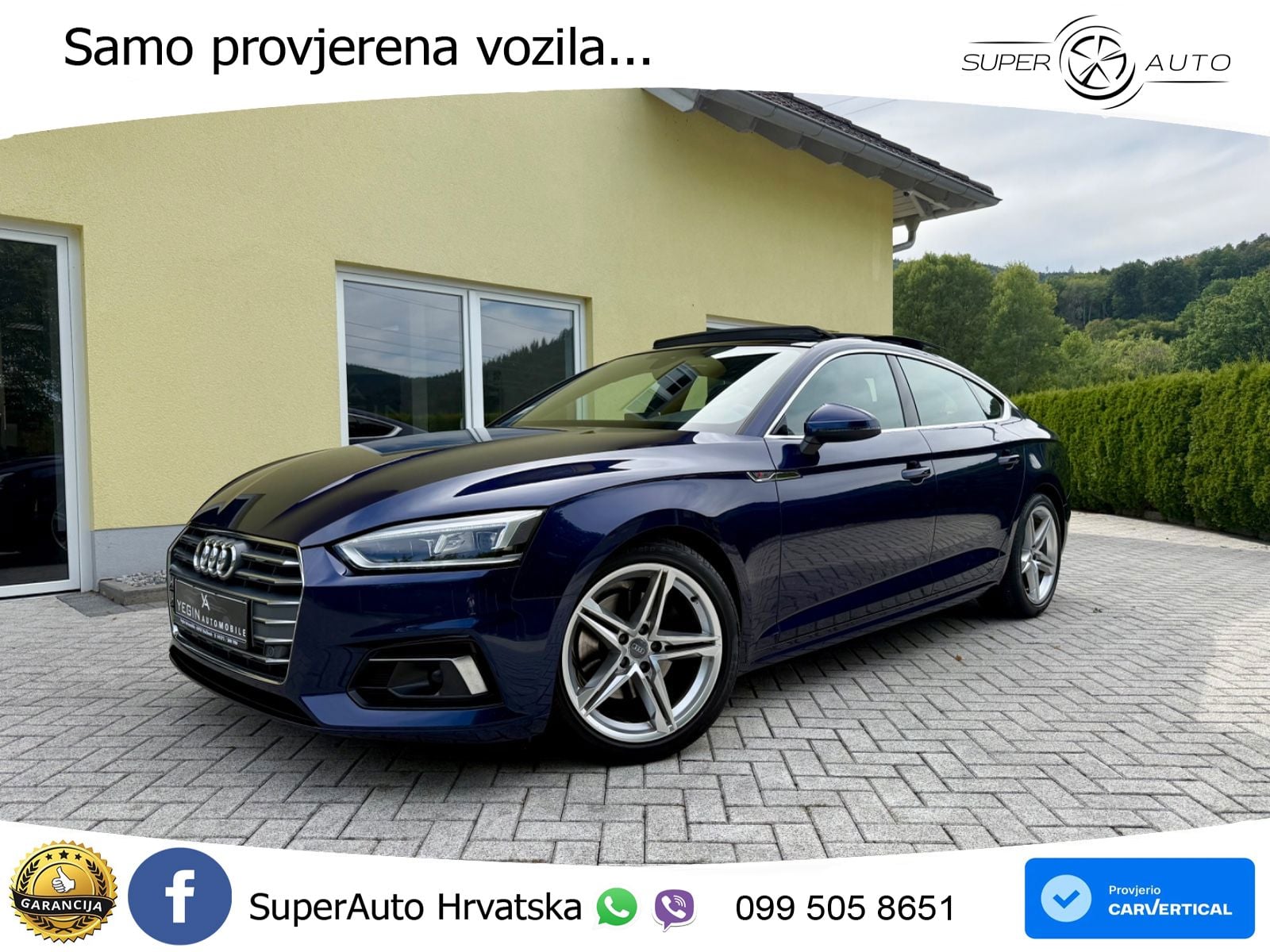 Audi A5 Sportback 40 TFSI (190 KS) S tronic S line LED+GR SJED+ACC