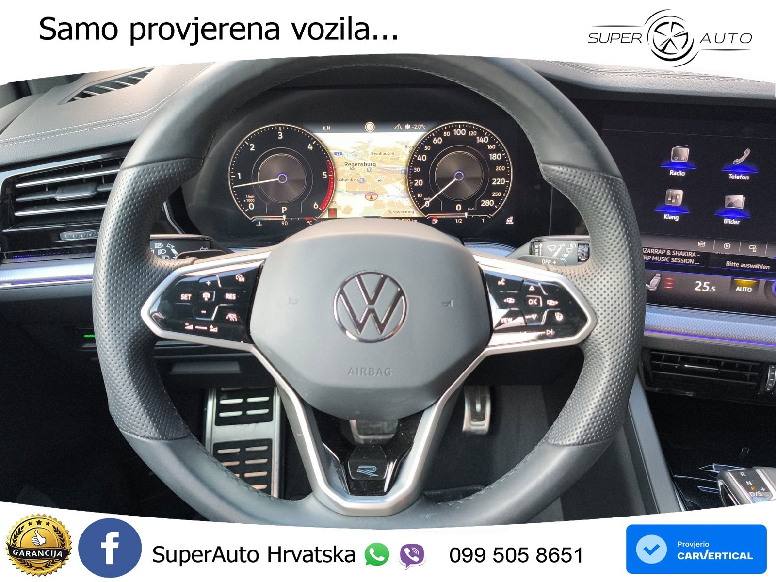 Volkswagen Touareg 3.0 V6 TDI (286 KS) 4MOTION Tiptronic R-Line ZRAČNI+ACC+4xGR SJED+KAM