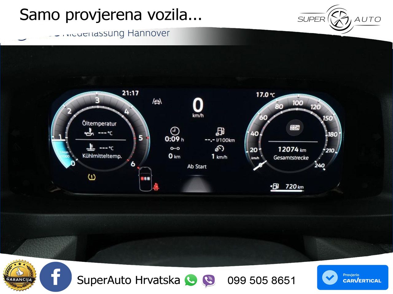 Volkswagen Crafter 35 Kasten LRHD AHK Kamera 270 ?Tür PDC 177 KS