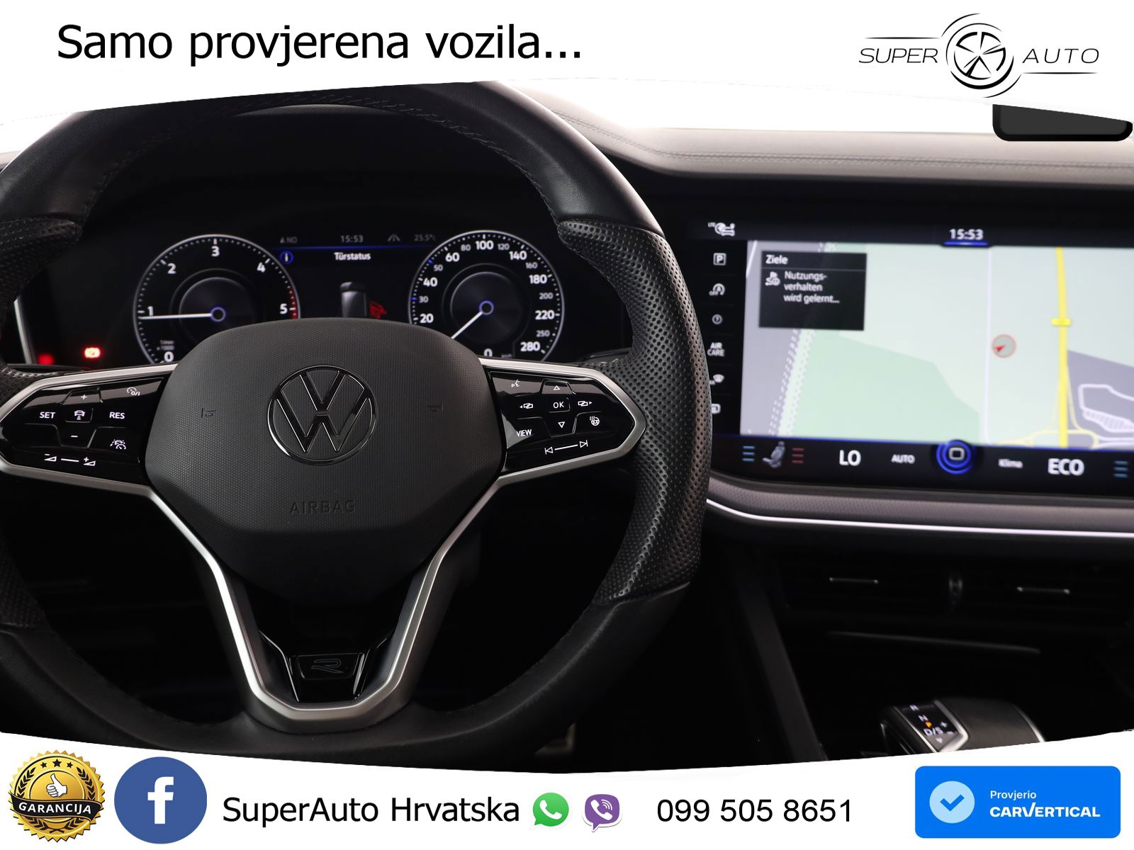 Volkswagen Touareg 3.0 V6 TDI (286 KS) 4MOTION Tiptronic R-Line ZRAČNI+ACC+GR SJED+KAM+PANO