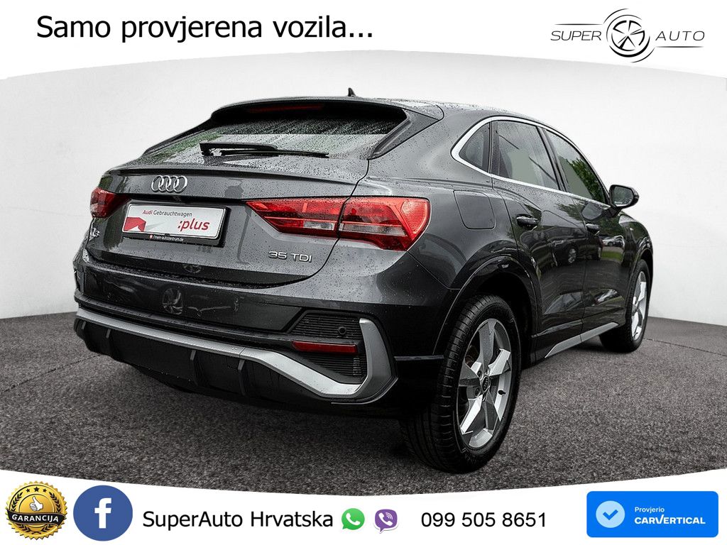 Audi Q3 Sportback 35 TDI (150 KS) S tronic S line LED+GR SJED+ACC