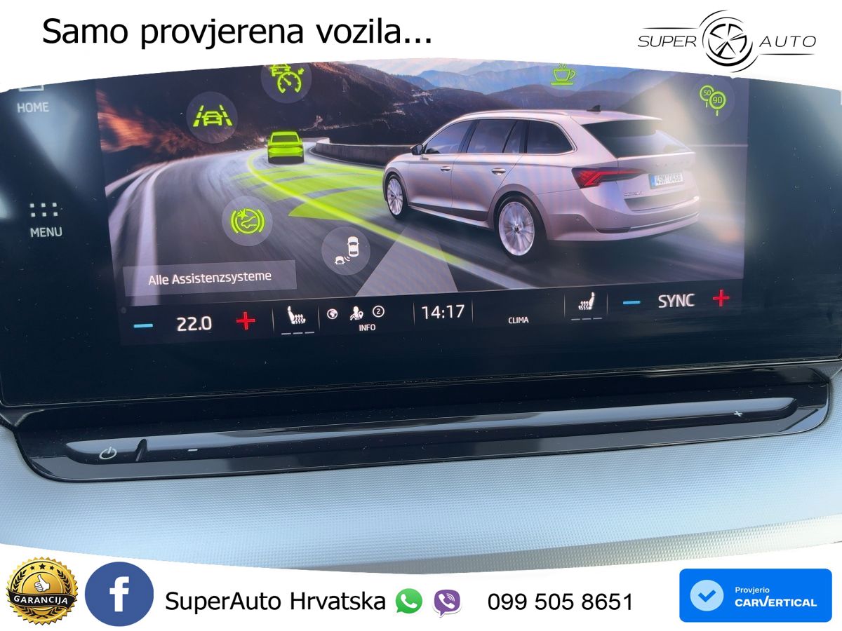 Škoda Octavia Combi 1.5 TSI (150 KS) DSG LED+GR SJED+ACC