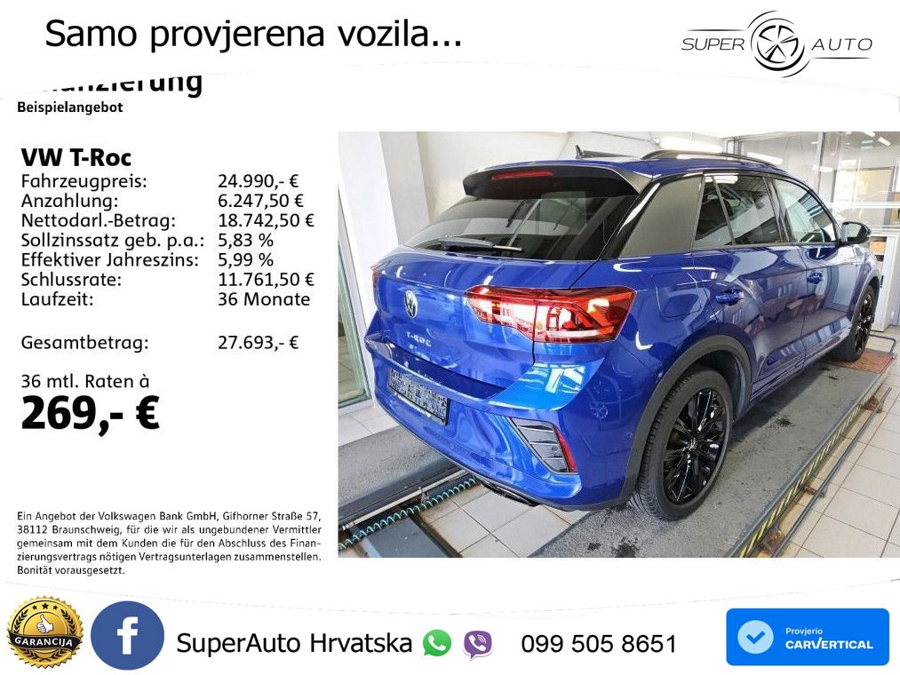 Volkswagen T-Roc 1.5 TSI (150 KS) R-Line LED+GR SJED+ACC