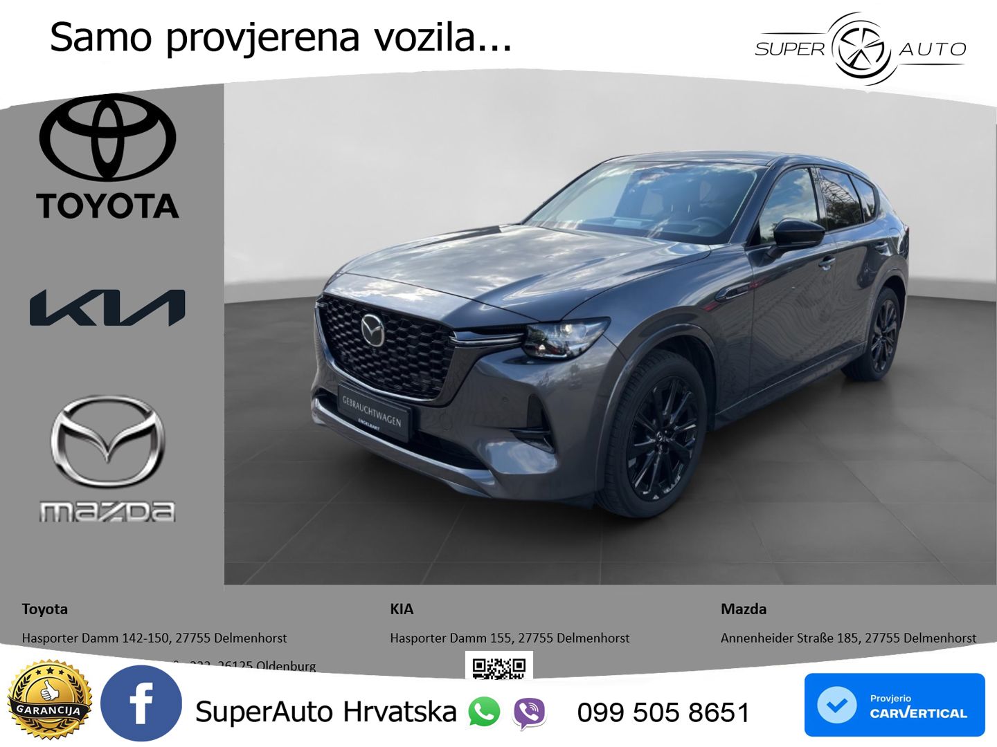Mazda CX-60 3.3 e-Skyactiv D (254 KS) AWD Automatic LED+GR SJED+ACC
