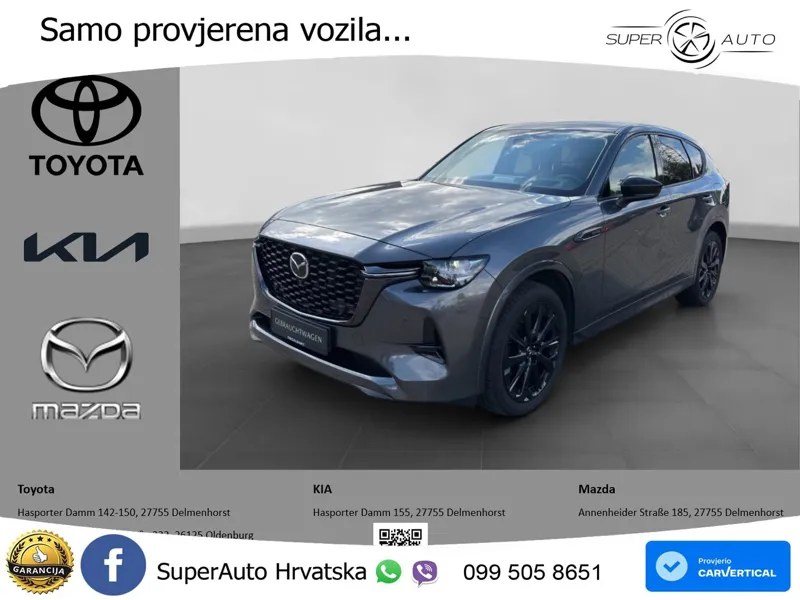Mazda CX-60 3.3 e-Skyactiv D (254 KS) AWD Automatic LED+GR SJED+ACC