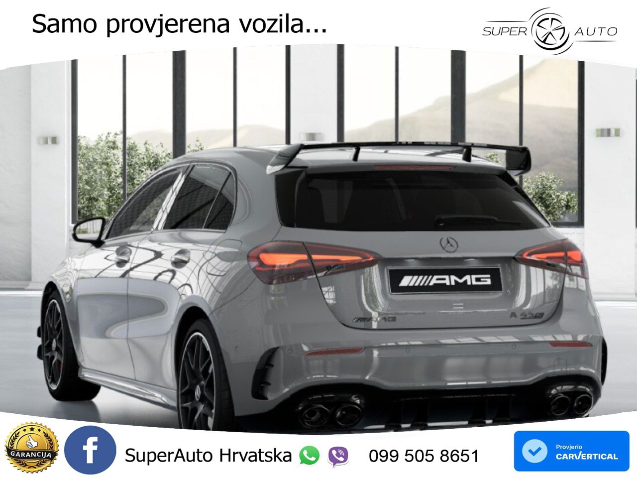 Mercedes-Benz AMG A 45 S 4MATIC+ AMG SPEEDSHIFT DCT 8G ACC+GR SJED+360+PANO