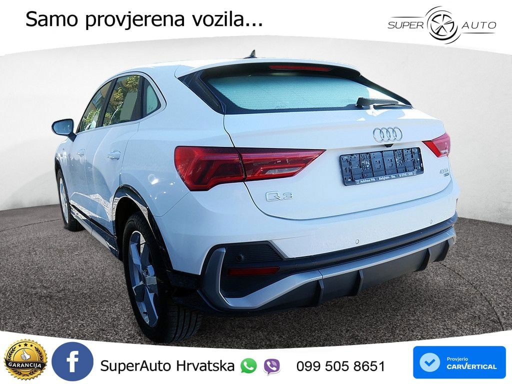 Audi Q3 Sportback 40 TDI (200 KS) quattro S tronic S line LED+GR SJED+ACC