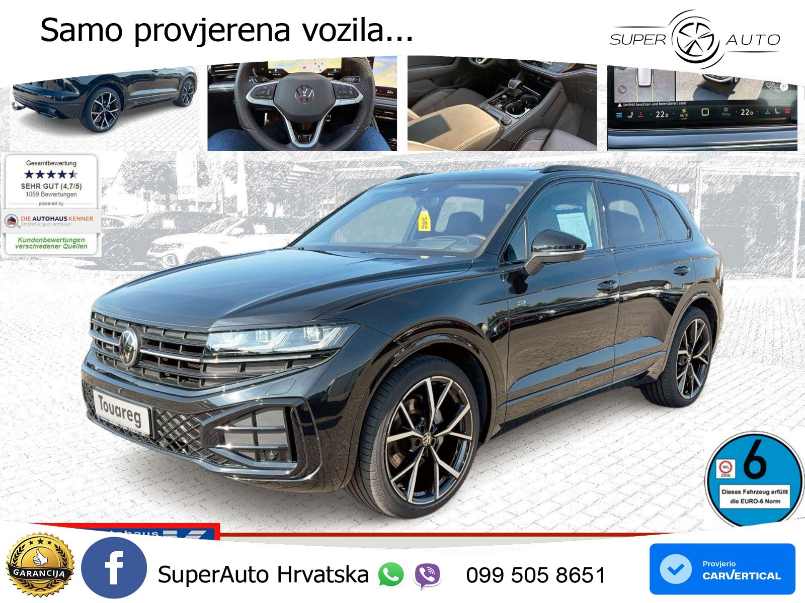 Volkswagen Touareg 3.0 V6 TDI (286 KS) 4MOTION Tiptronic R-Line ZRAČNI+ACC+GR SJED+KAM+PANO