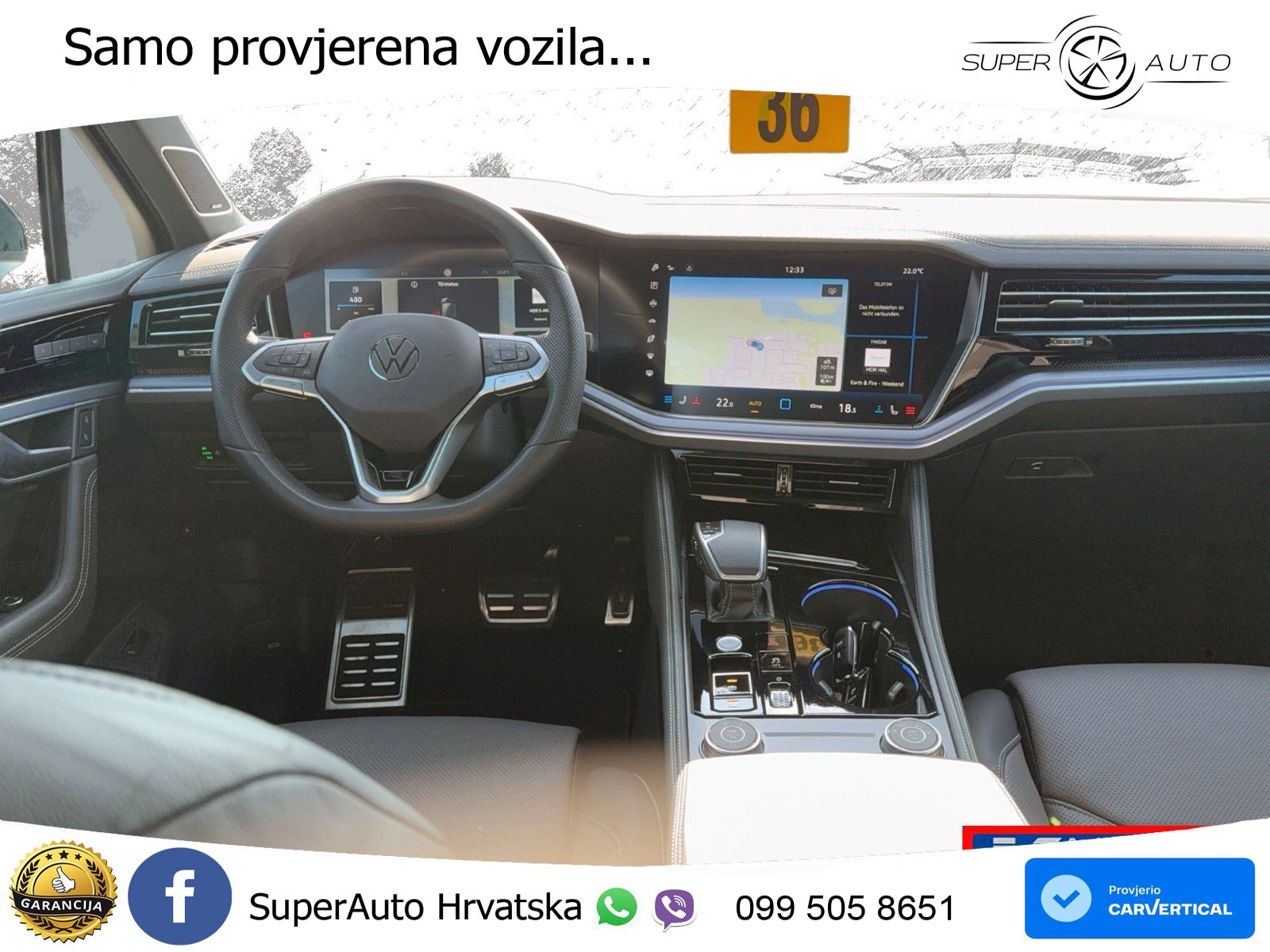 Volkswagen Touareg 3.0 V6 TDI (286 KS) 4MOTION Tiptronic R-Line ZRAČNI+ACC+GR SJED+KAM+PANO
