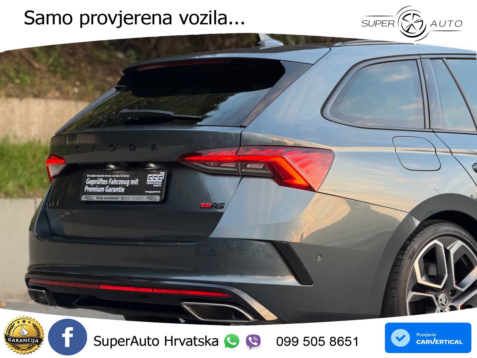 Škoda Octavia Combi RS 2.0 TSI (245 KS) DSG LED+GR SJED+ACC